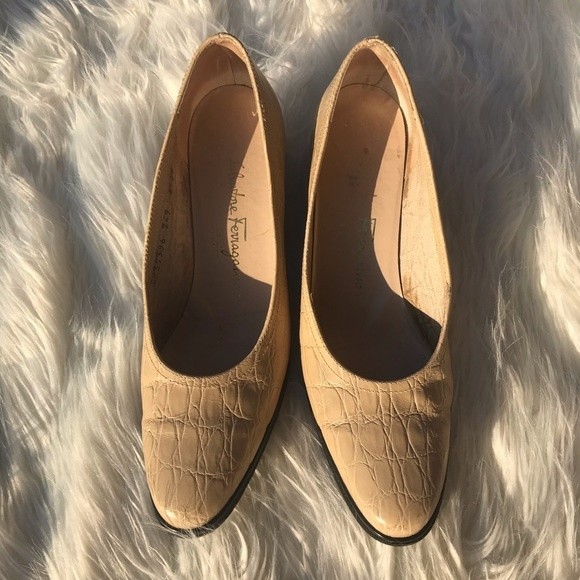 VTG Salvatore Ferragamo Boutique Platform Flats - Picture 1 of 8